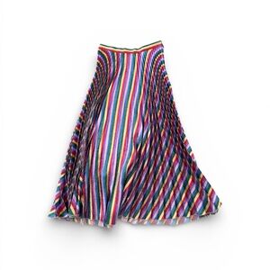 Gucci Colorful Striped pleated midi skirt